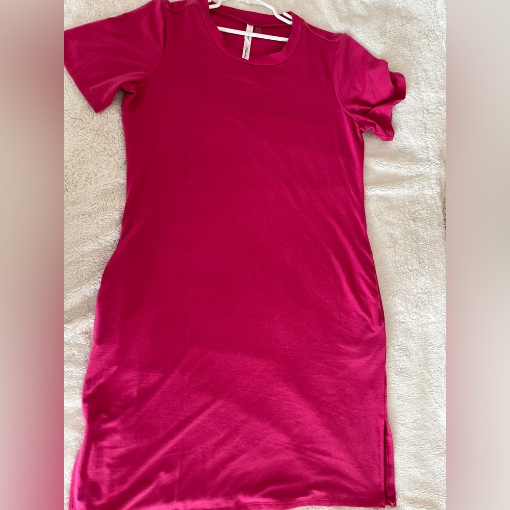 Pink Short Sleeve Dress